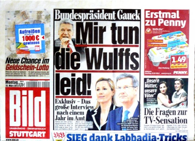 2013-03-18 Bundespräsident Gauck: Mir tun die Wulffs leid